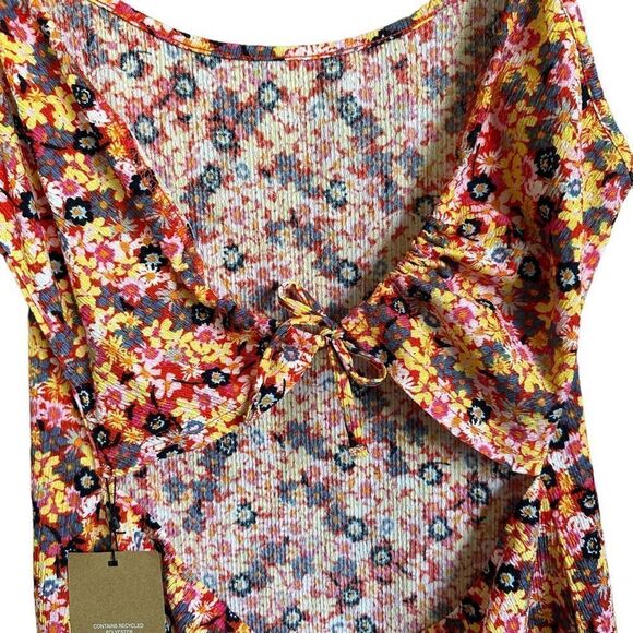 Vero Moda Ullipam Floral Tank Mini Dress Cherry Tomato - Picture 12 of 14